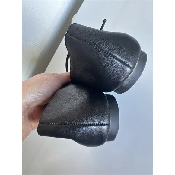 Empress Square Toe Ballet Flat Soft Black Leather Comfort Minimalist Size 10 - Picture 6 of 9